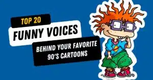 blog post image for the top 20 funny voices from your favorite 90's cartoons featuring Chuckie Finster from Rugrats