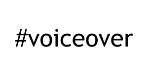 voice over hashtag