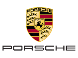 Logo for Porsche car company: one of John Lano's recent voice over clients.